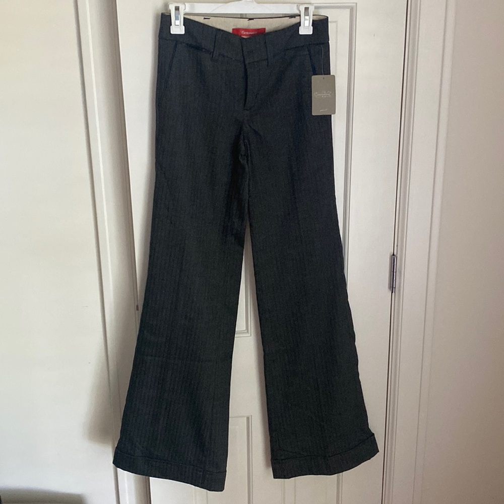 NWT Anthropologie herringbone wide leg trousers, size 0